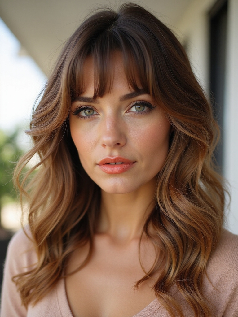 airy wispy bangs beachy curls