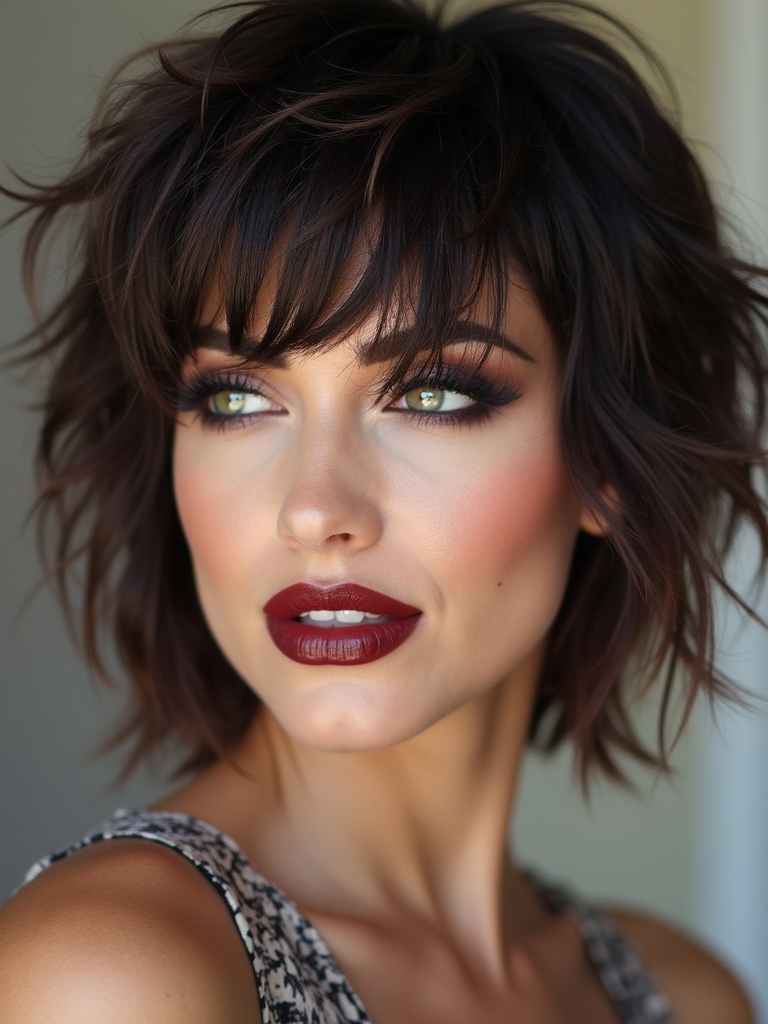airy wispy textured wolf cut