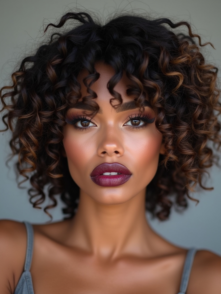 airy wolf cut for curls