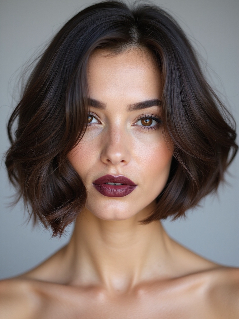 Angled inverted stacked bob