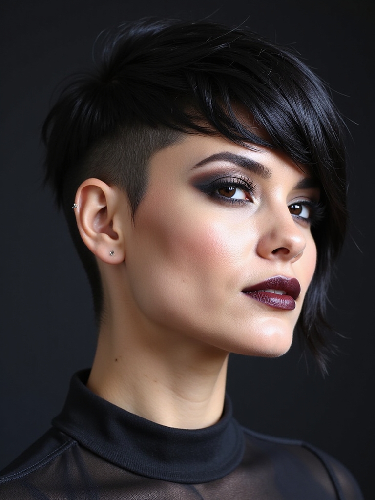 asymmetrical edgy pixie cut