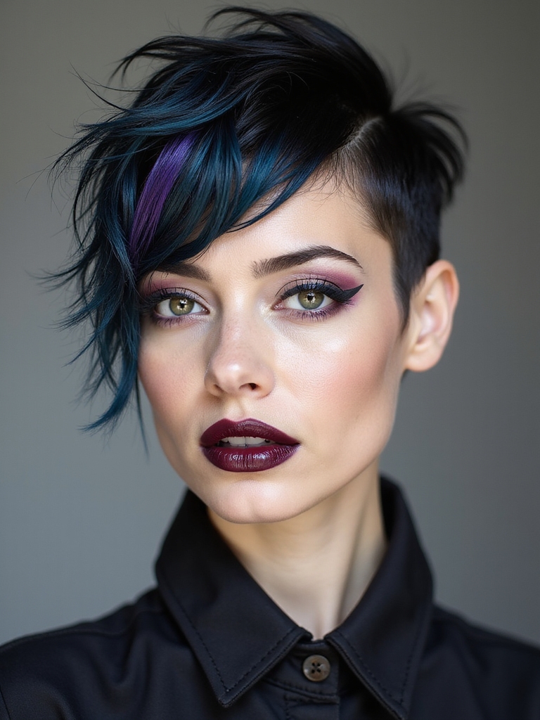 asymmetrical edgy pixie fringe