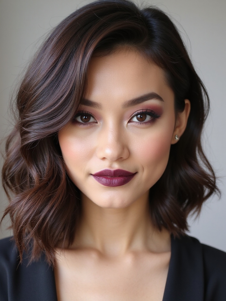 asymmetrical jaw skimming bob