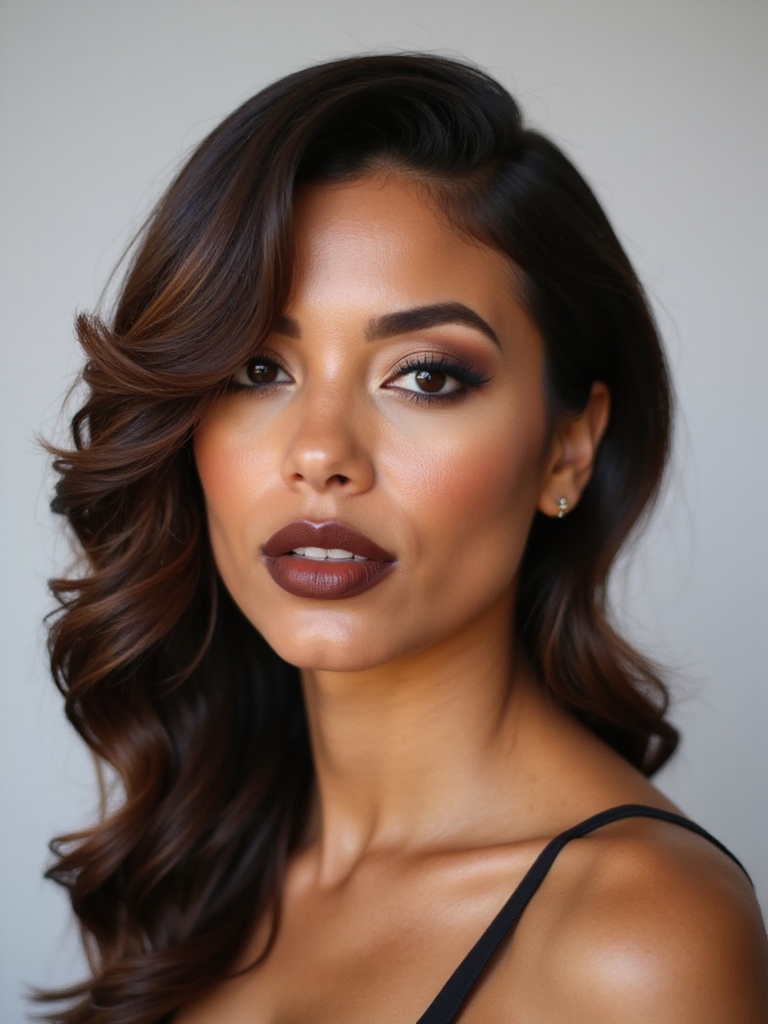 Asymmetrical lob-length locs cut longer on one side