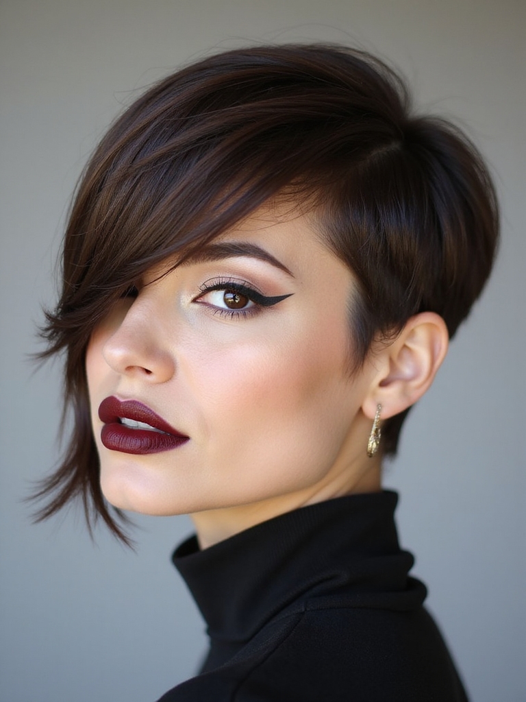 asymmetrical pixie sculpted gloss