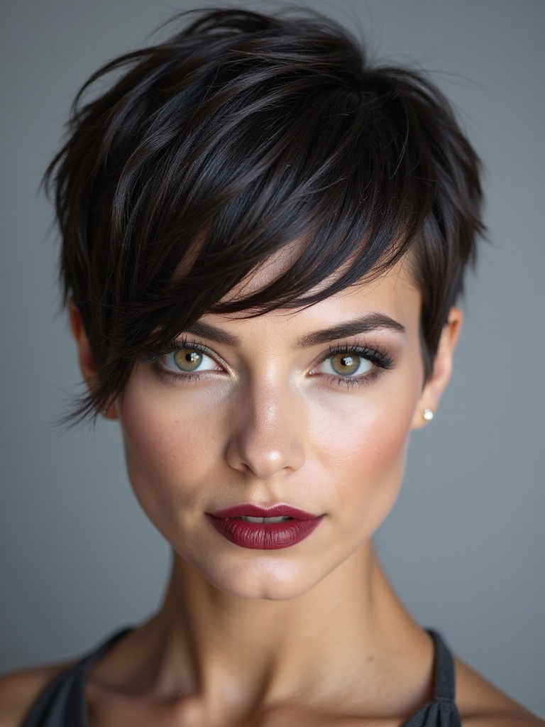 asymmetrical pixie sculpted sweep