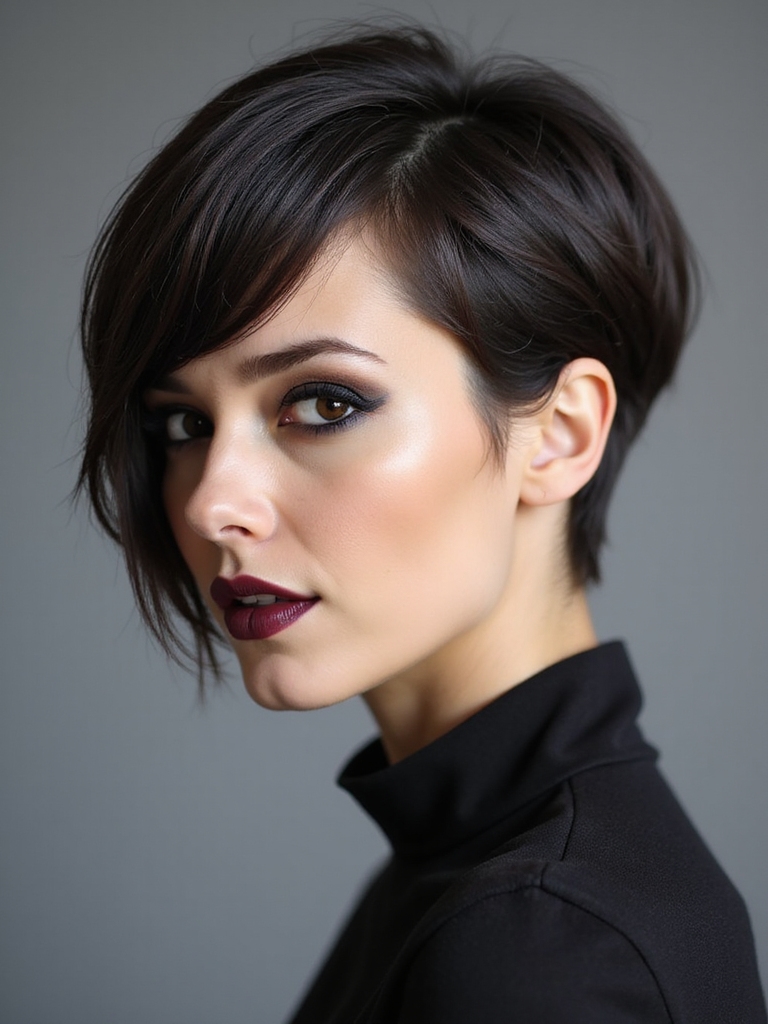 asymmetrical pixie with sweep