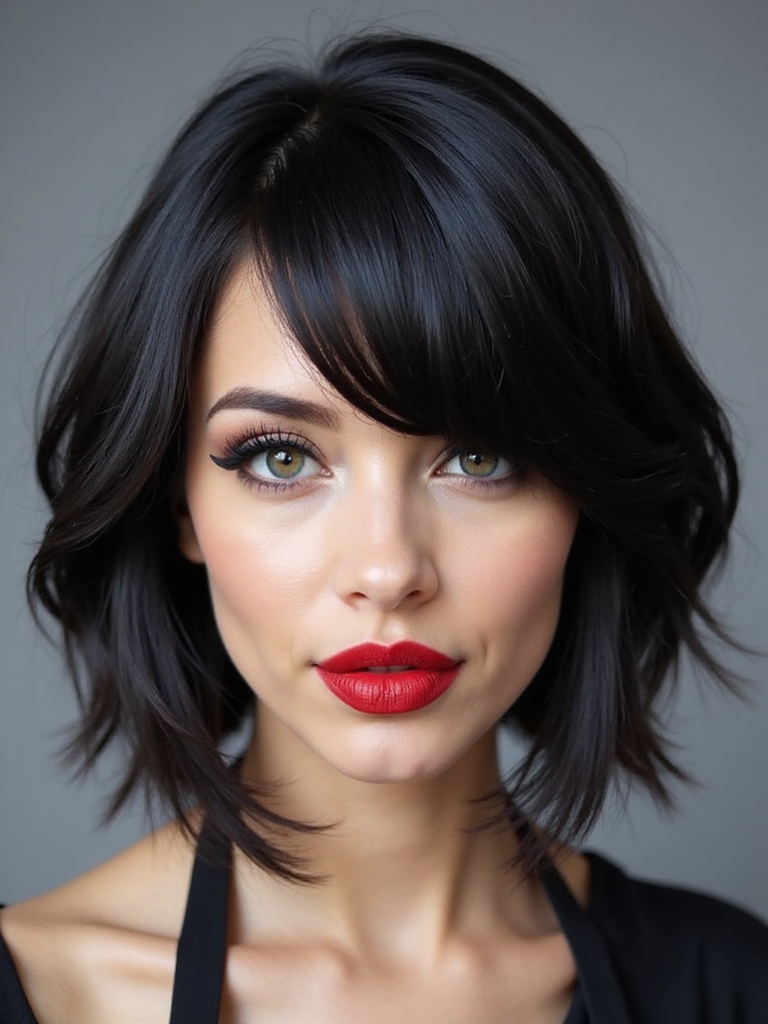 Asymmetrical stacked bob