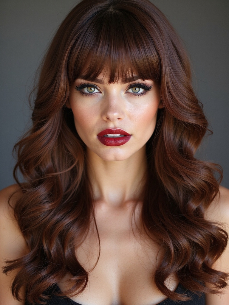 bardot inspired glossy curtain sweep