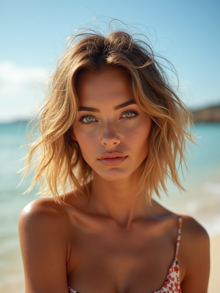 beachy mid length with texture