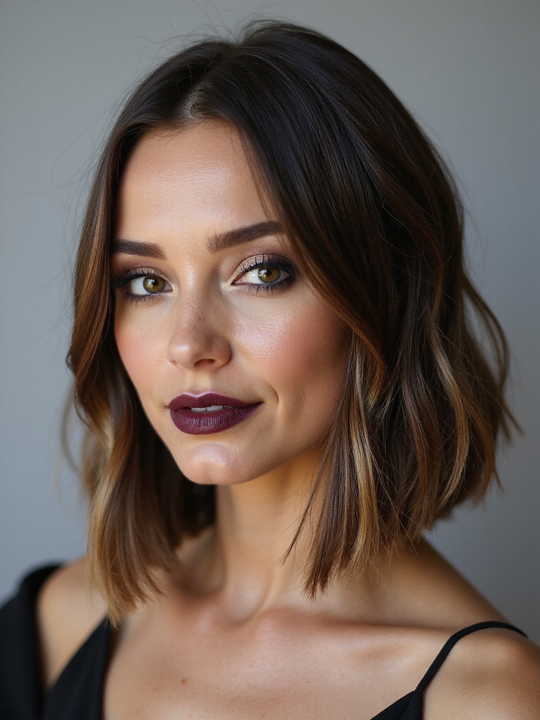 A face-framing braided bob