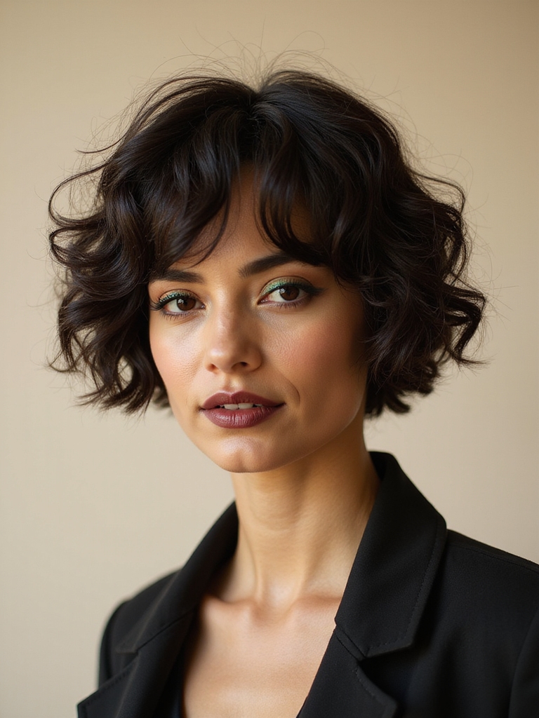 A wash-and-go natural hair bob for low maintenance