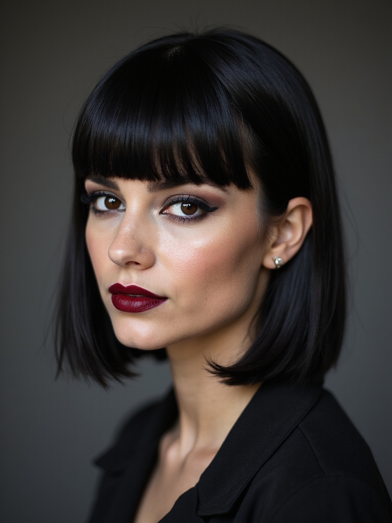 blunt micro fringe glossy rebellion