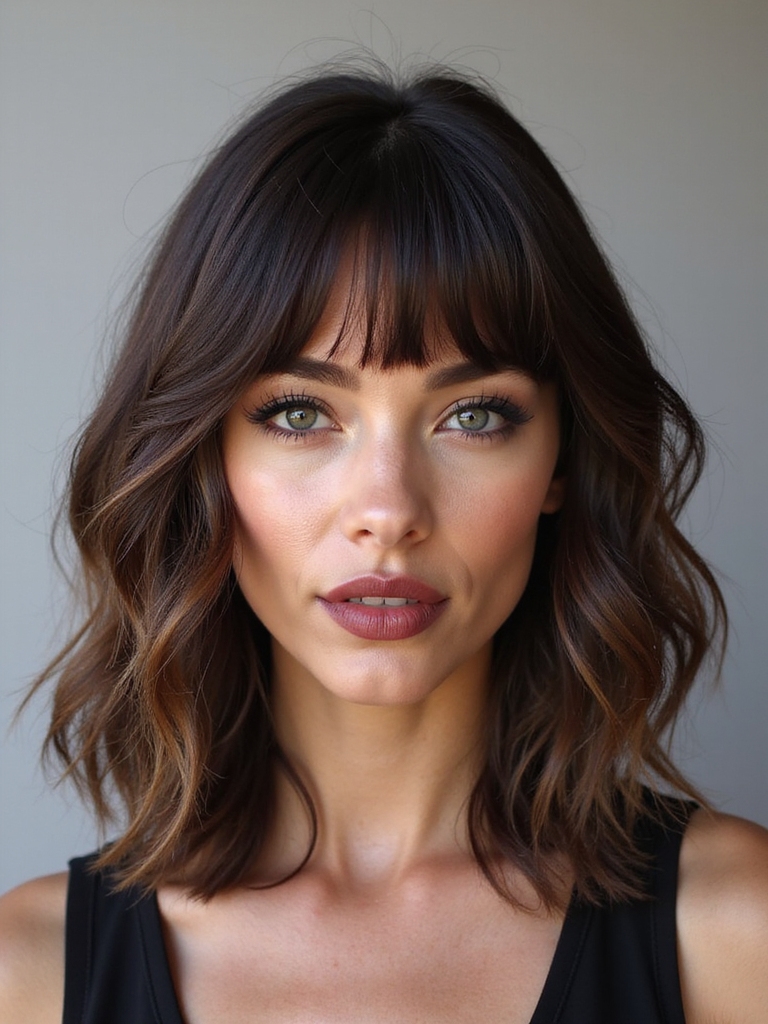 blunt perimeter feathered top