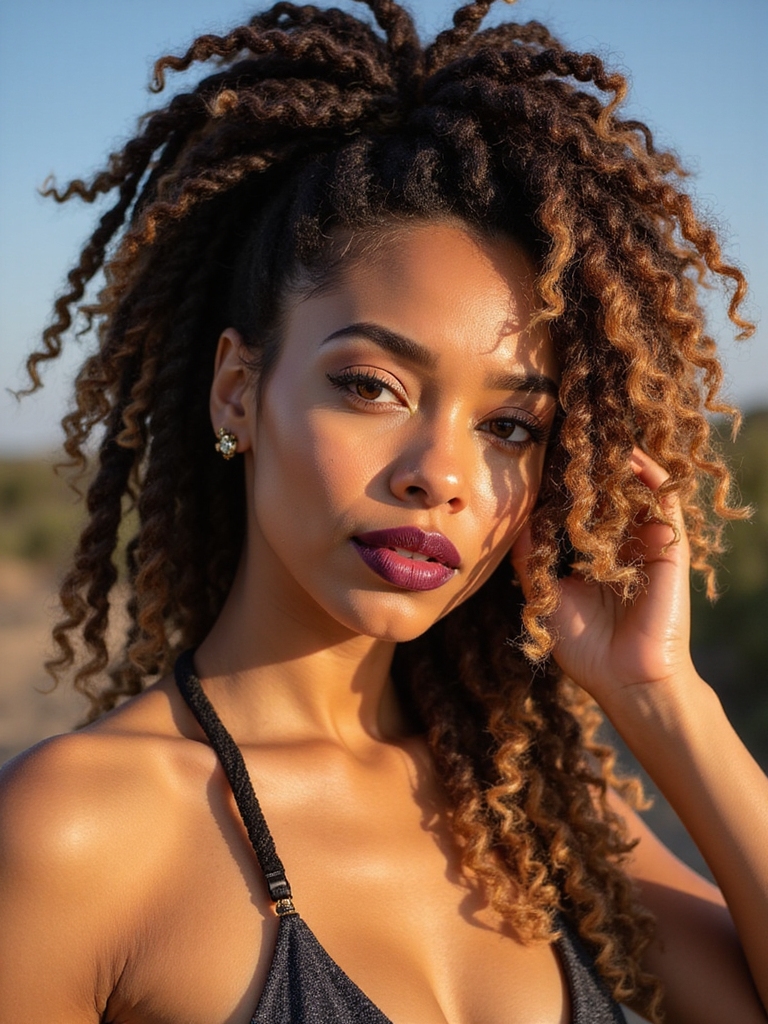 boho high curly locs