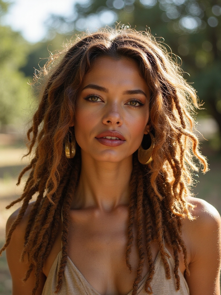 boho sun kissed undone locs
