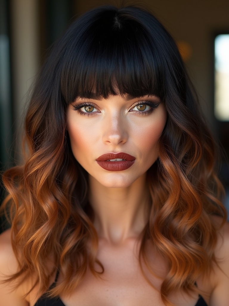 bold baby bangs contrast