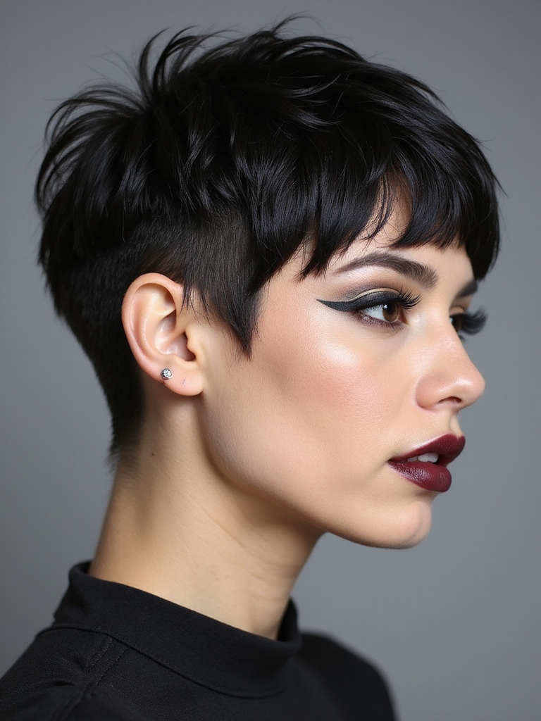 An undercut pixie with edge
