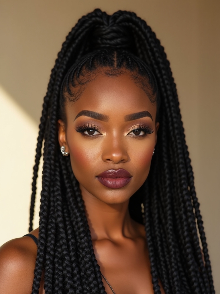 braided root high ponytail grip