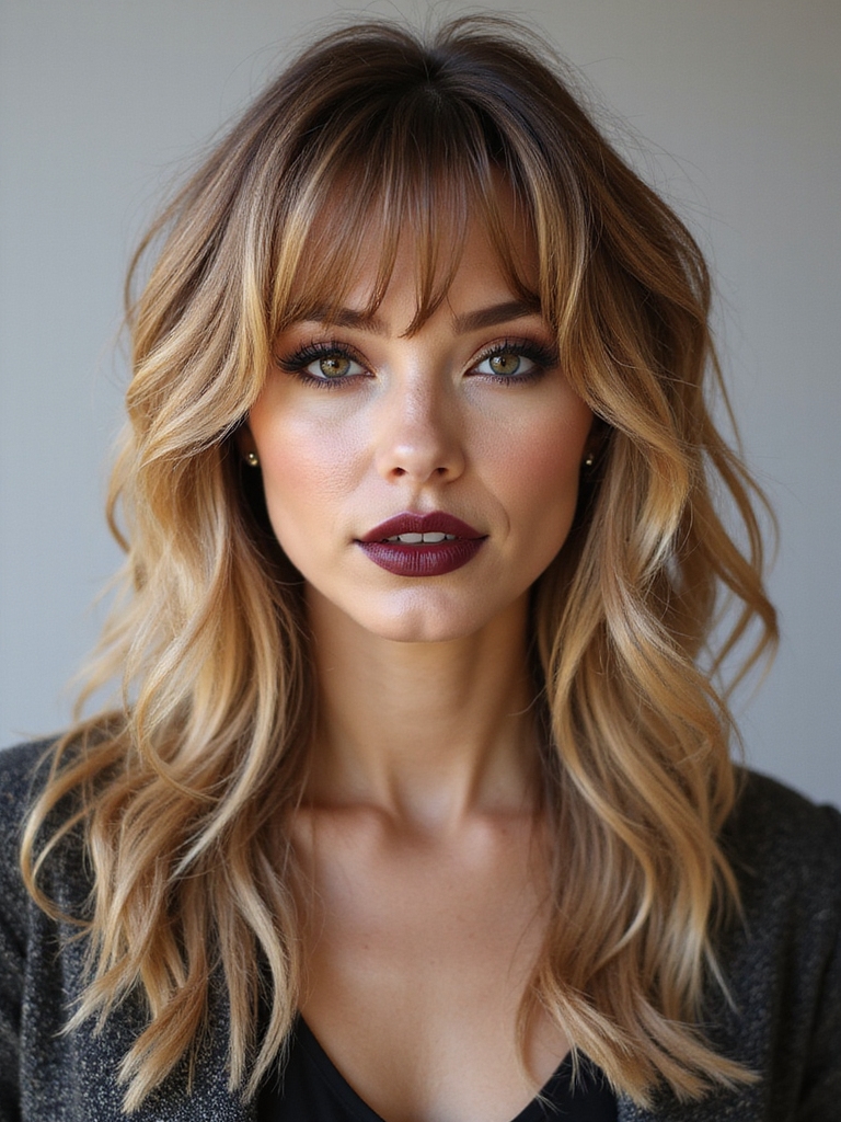 bronde balayage wolf layers
