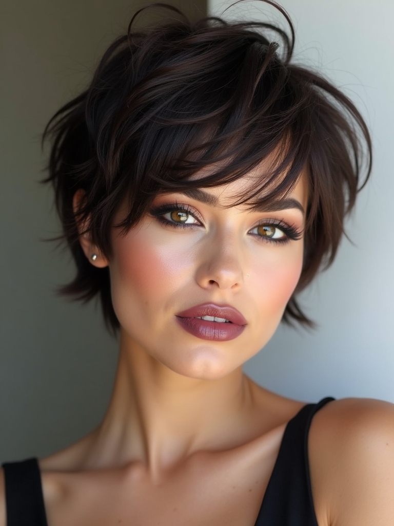 Ear-length long pixie