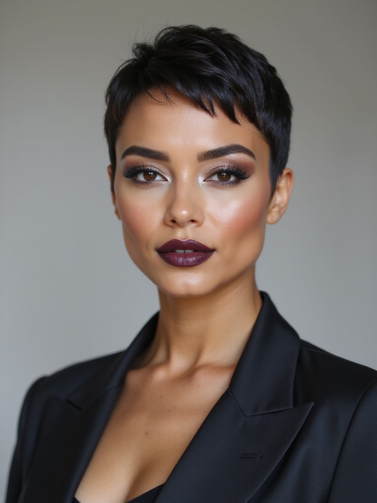 buzzed pixie softened edges