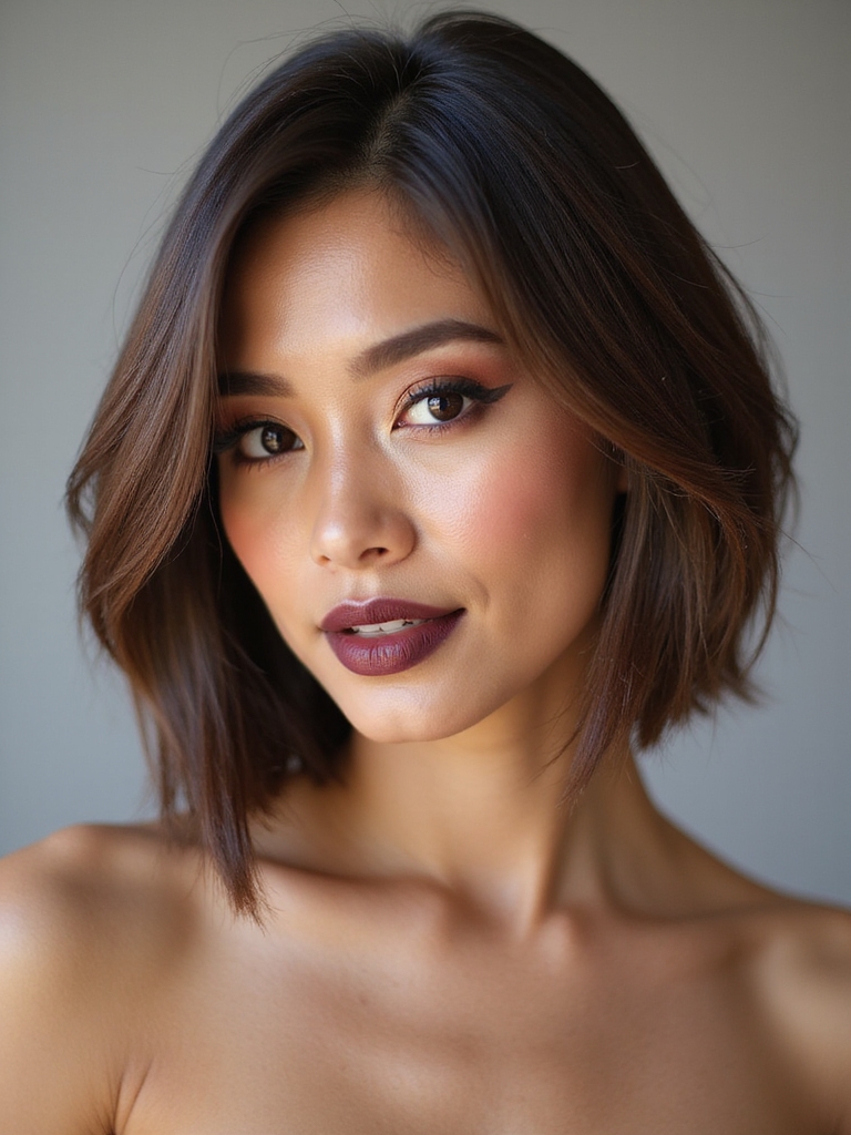 chic effortless brown bob