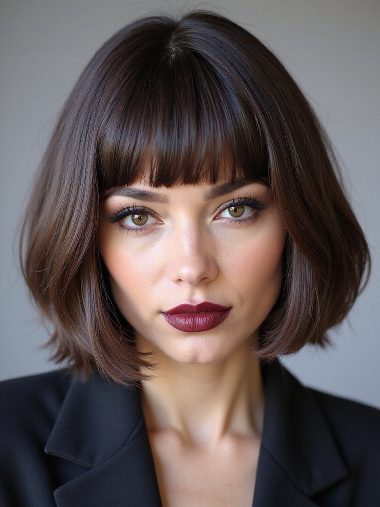 chin grazing airy french bob