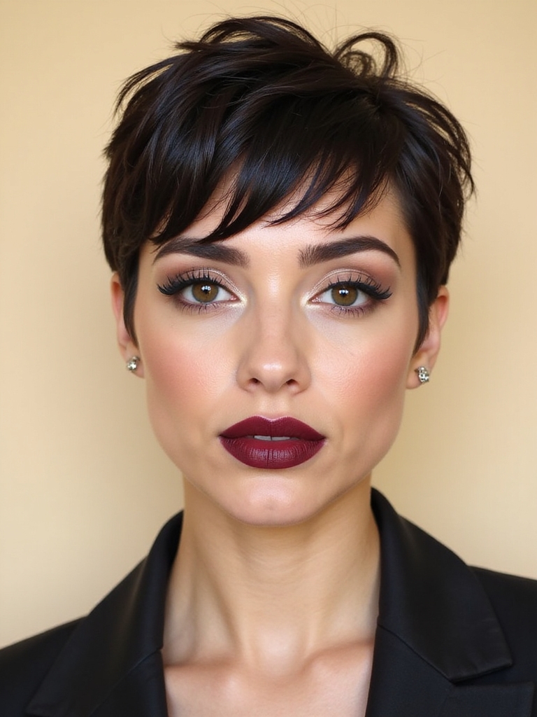 choppy layered feathery textured shag