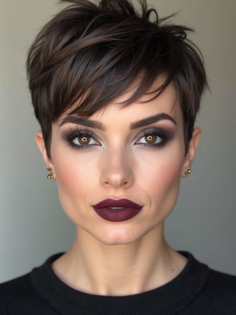choppy layered pixie with texture