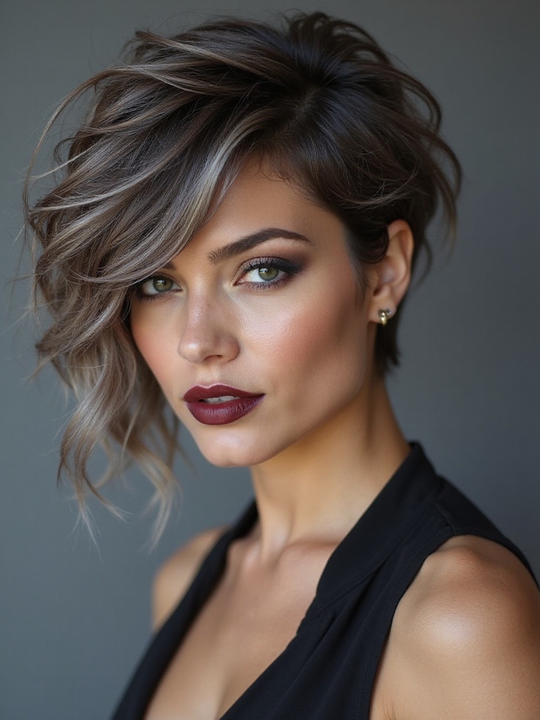 choppy layered wolf cut