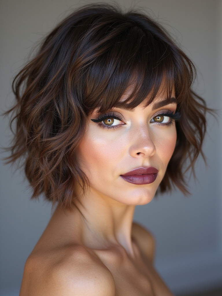 choppy micro wolf bob