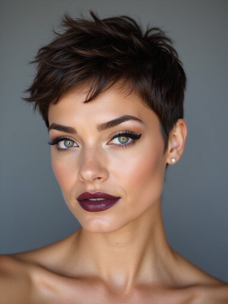 choppy textured micro pixie