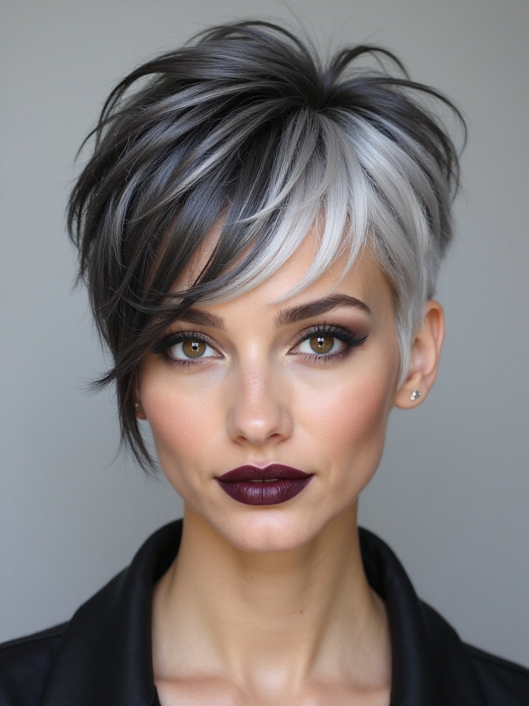 choppy textured rebellious shag mullet