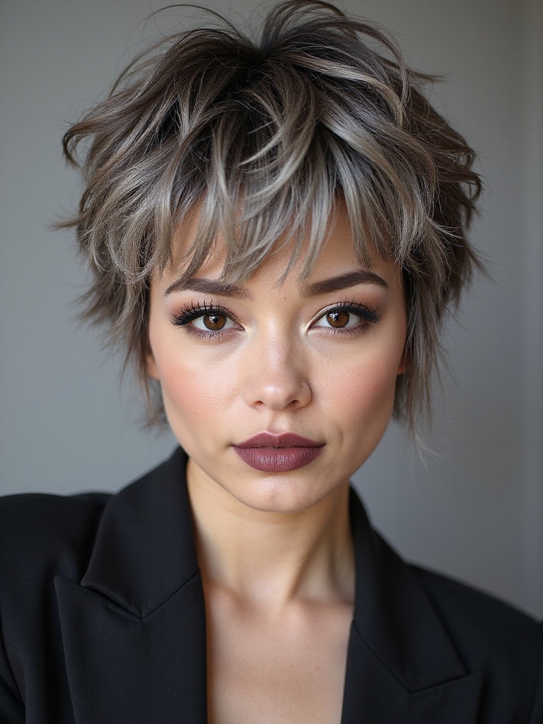 choppy textured shaggy pixie