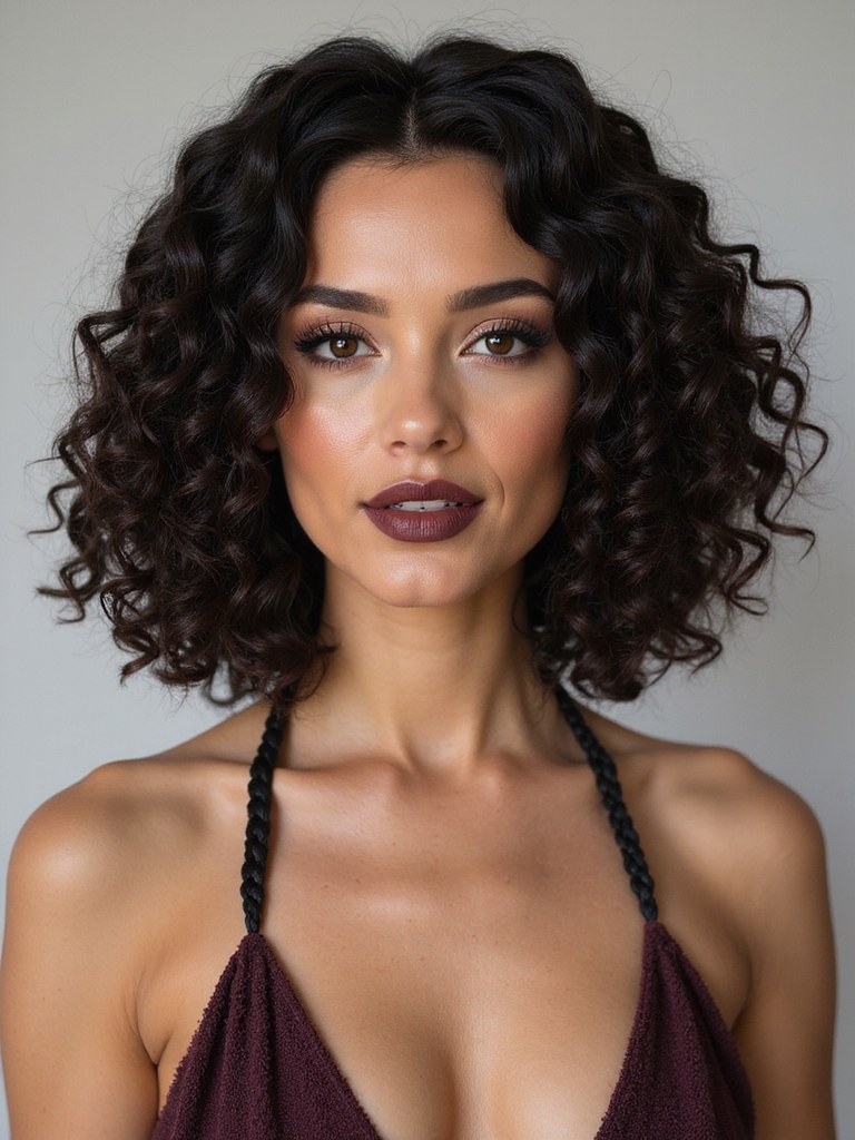 chunky goddess bob contrast