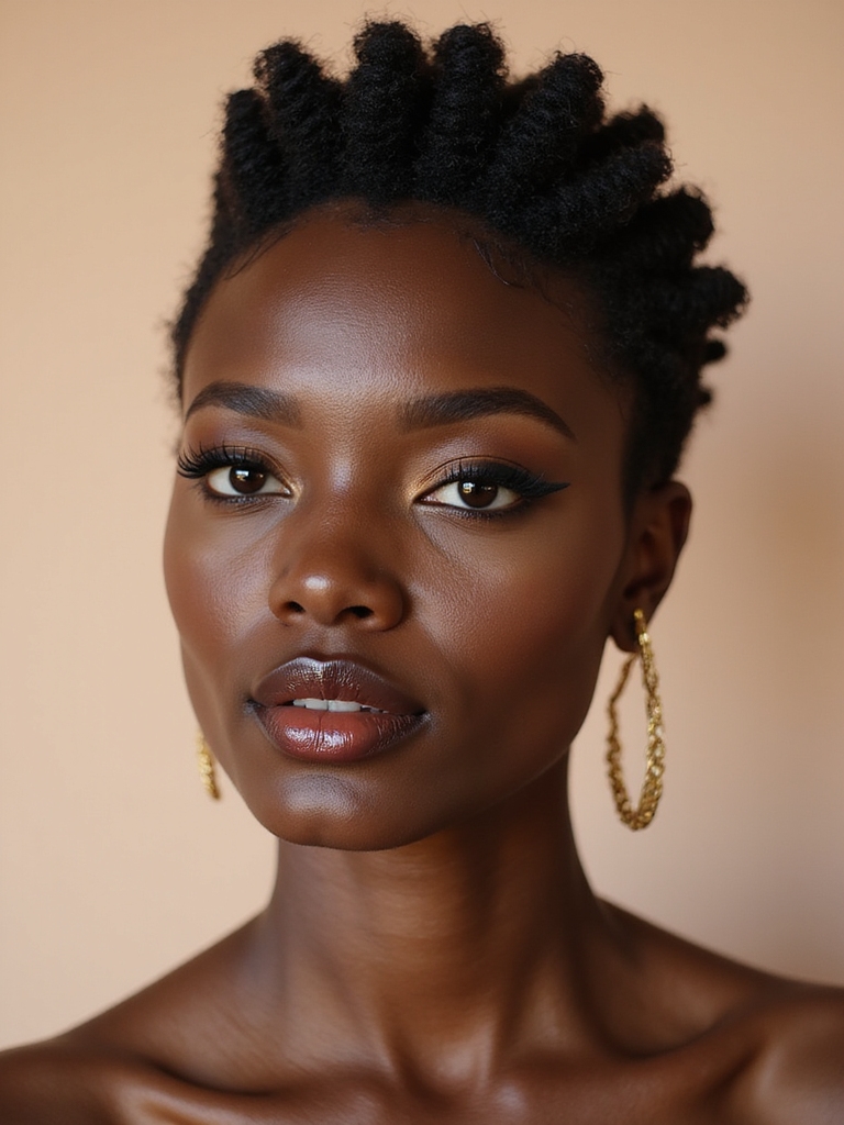 coily textured volume pixie