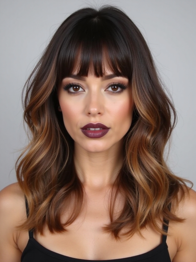 A lob with layers grazing the collarbone for length and movement