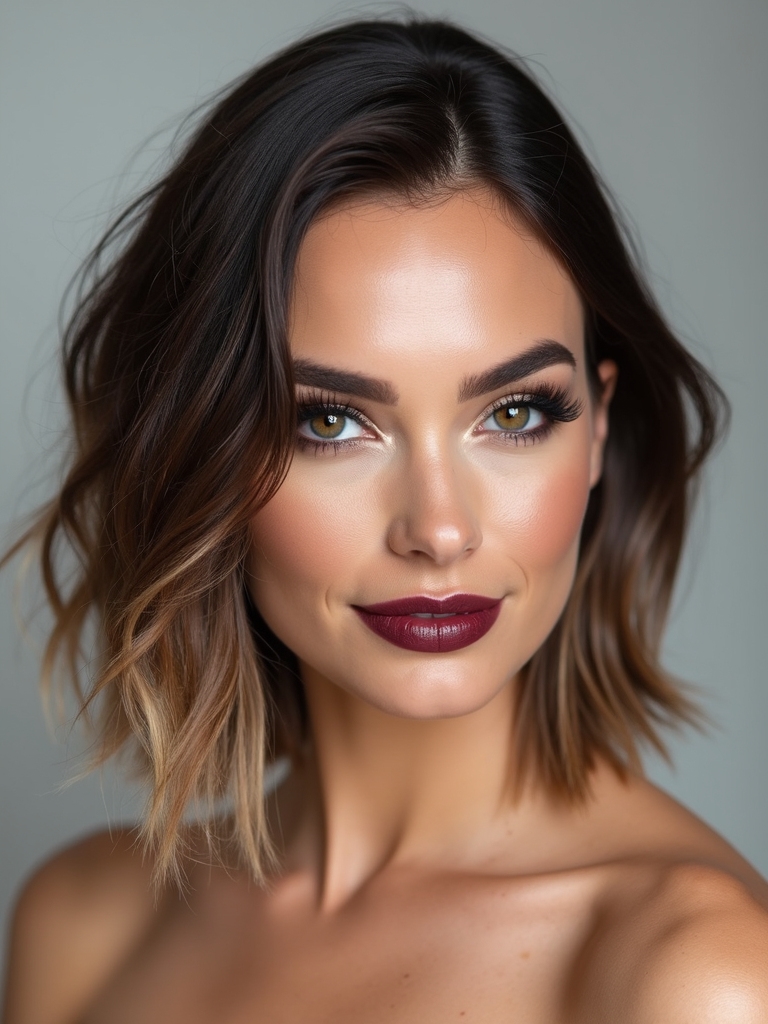 A collarbone-grazing natural hair bob with stretch and bounce
