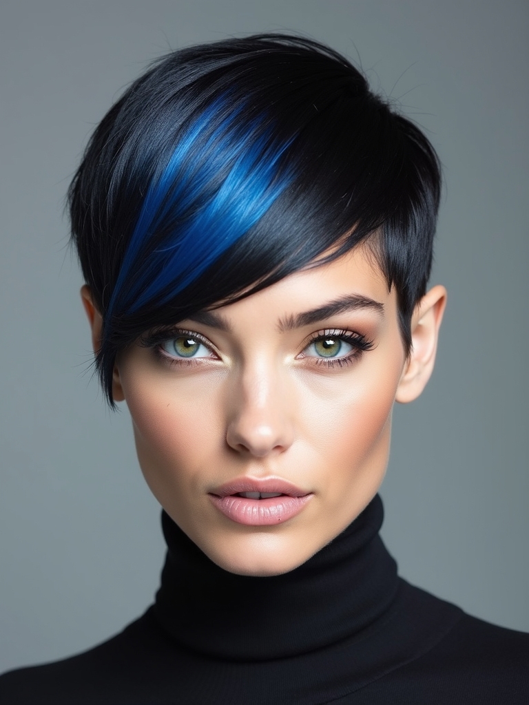 color blocked pixie with panels