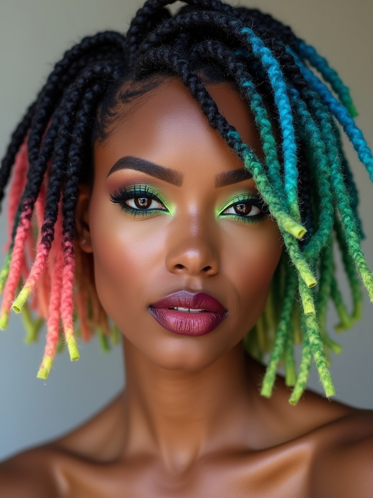 colored tips for short locs