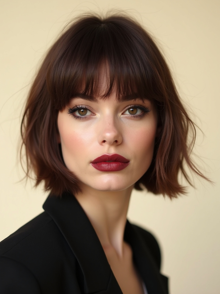 Cowlick French bob