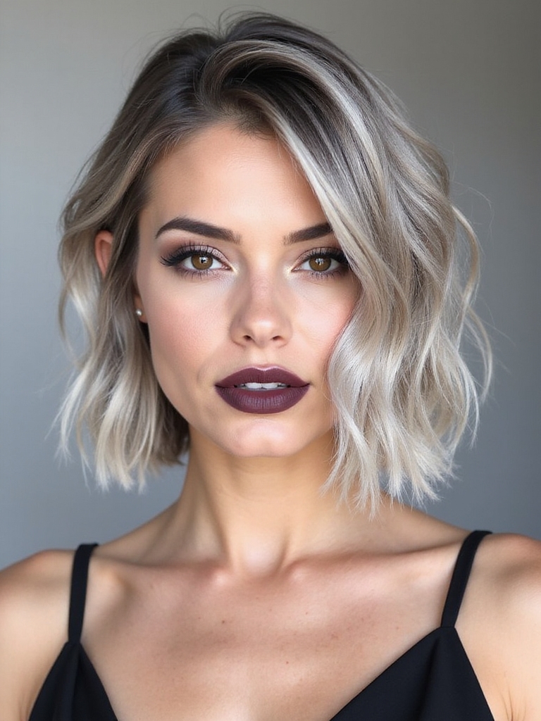 crisp layered volumizing bob