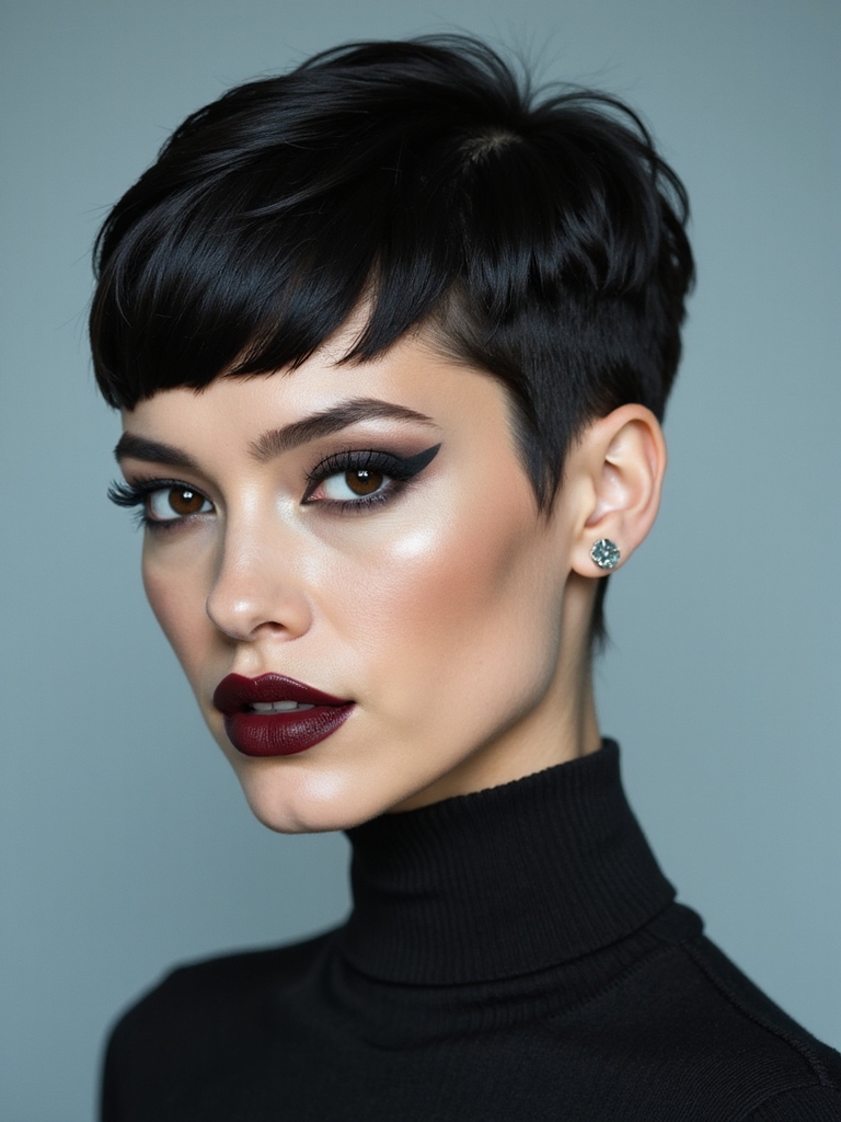 crisp polished sculpted pixie