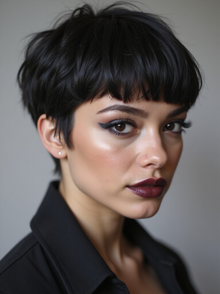 cropped pixie sharp minimal