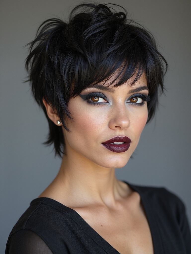 cropped shaggy textured wolfcut