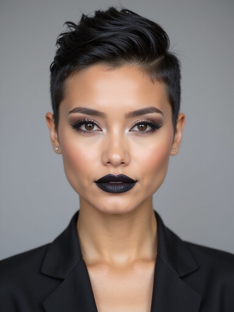 cropped sides polished pixie attitude