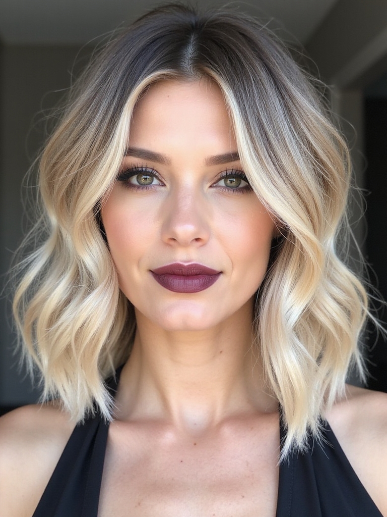 Volume-boosting short-shoulder layers for fine hair