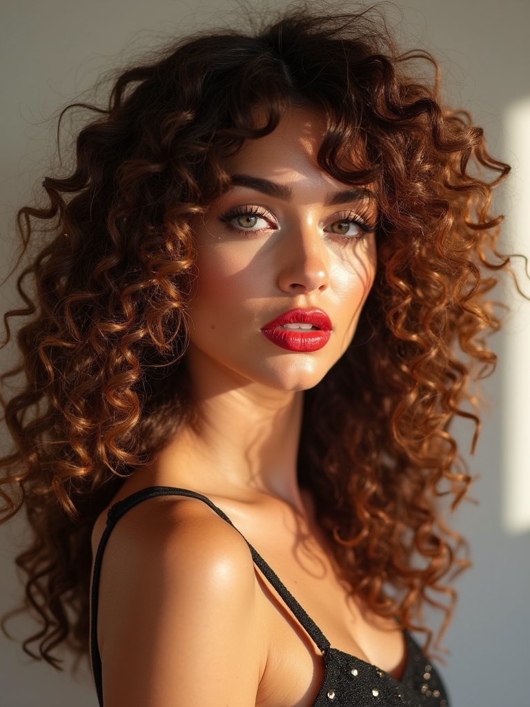 curly curtain bangs embracing texture