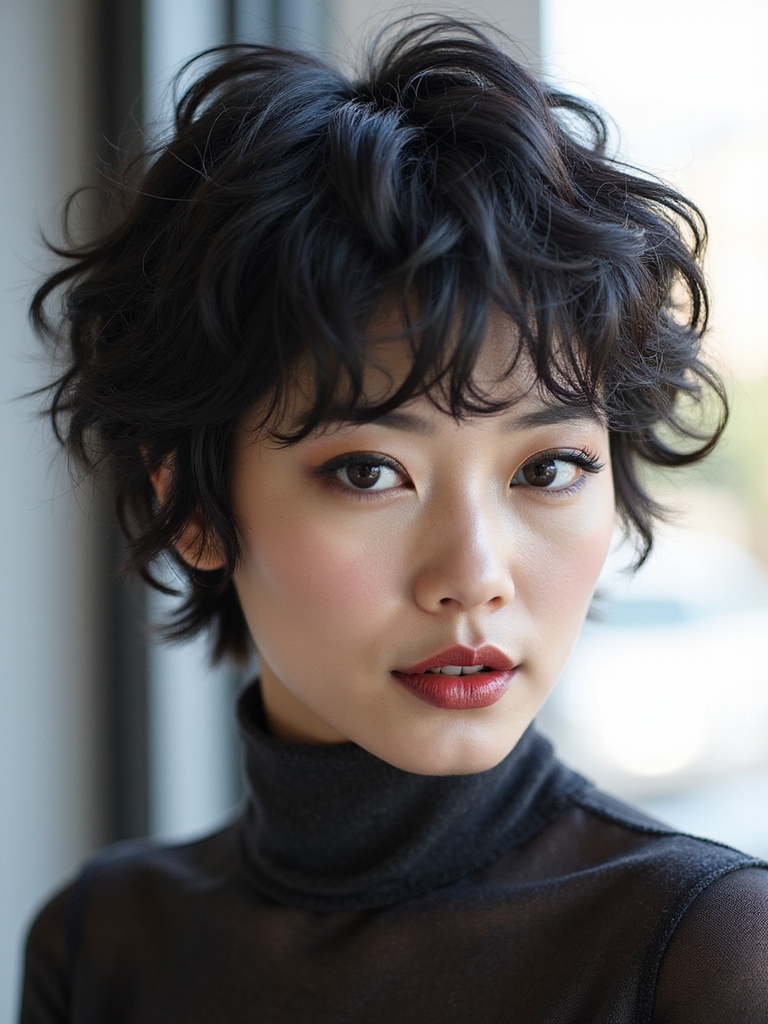 curly pixie natural volume